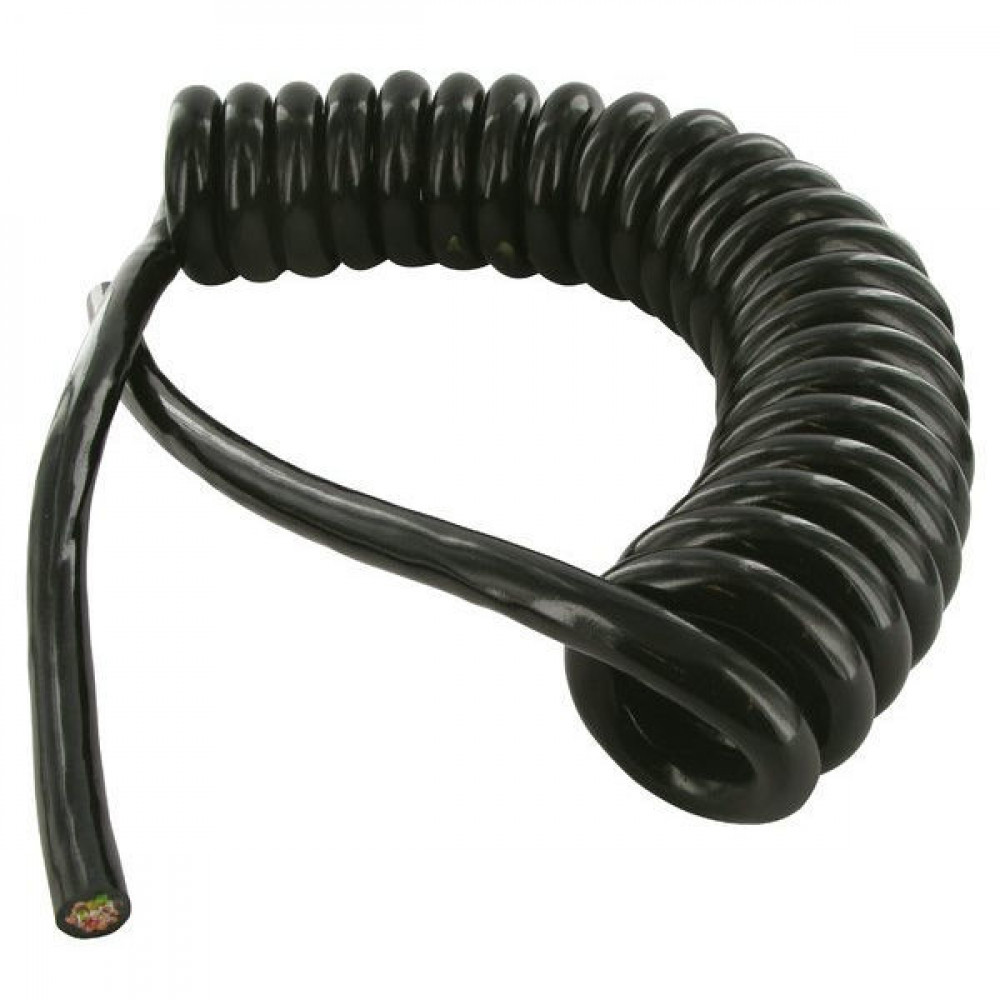 Spiralkabel PUR speziell schwarz 30x0,5mm² 700-750-10.000 mm